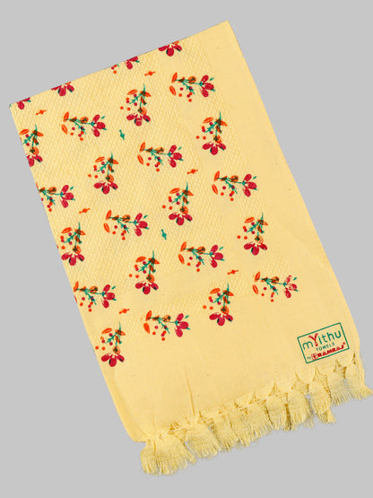 Premium Cotton Assorted Colour and Printed Napkin / Hand Towel (Pack of 6)