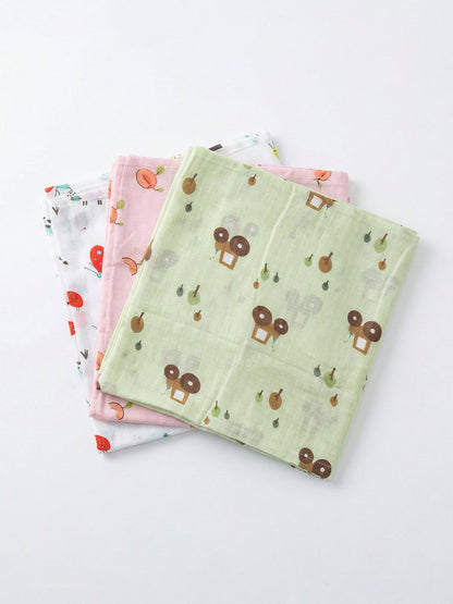Premium Soft Baby Bath Towel (Pack of 3)  Gentle & Quick Absorbing Cotton | 0.75m x 1.42m