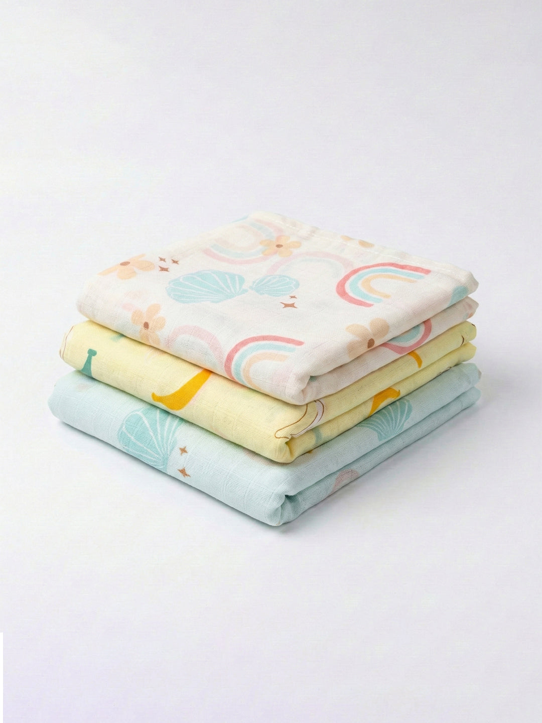 Premium Soft Baby Bath Towel (Pack of 3)  Gentle & Quick Absorbing Cotton | 0.75m x 1.42m