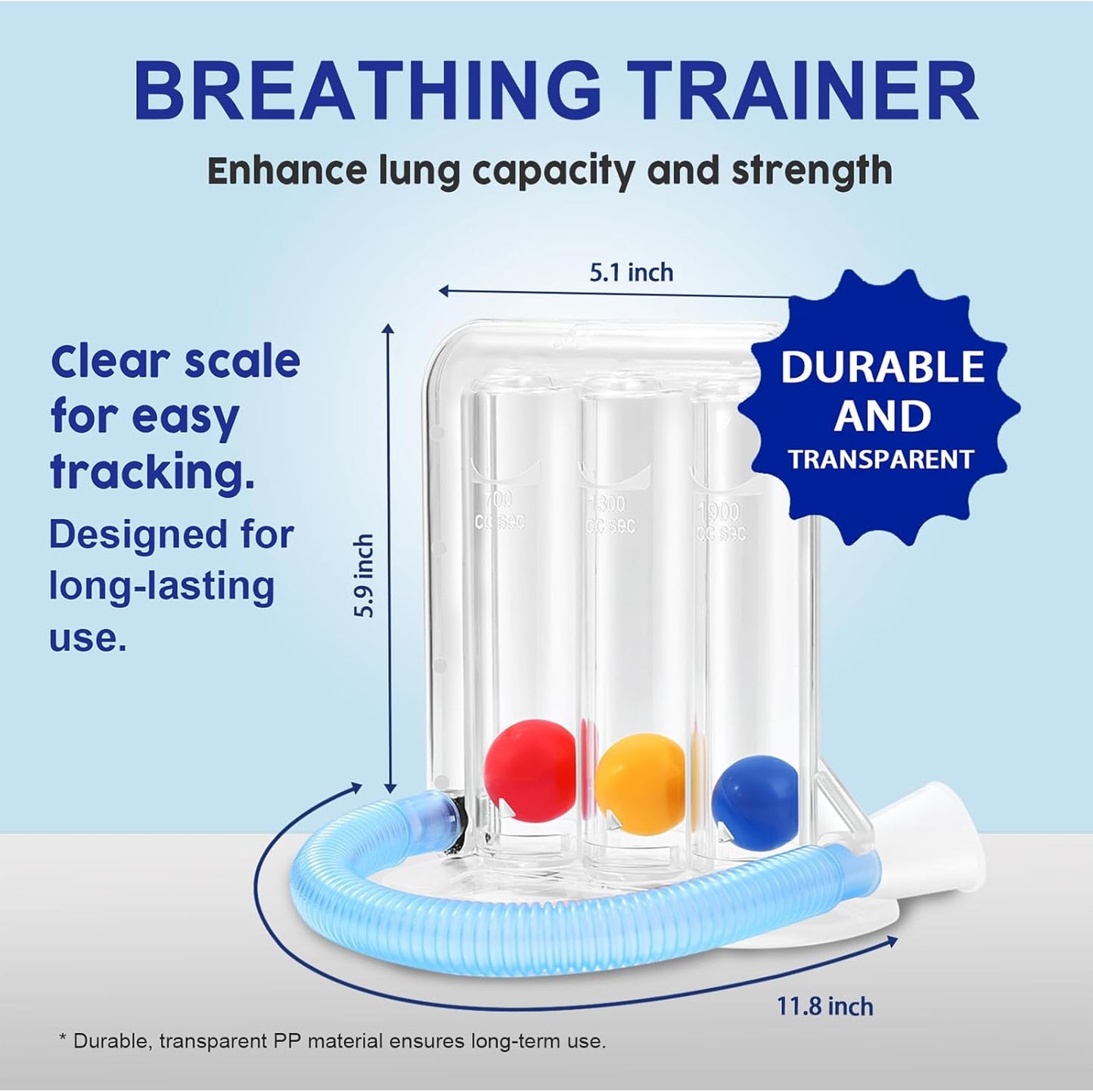 3-Ball incentive Spirometer Breathing Exerciser
