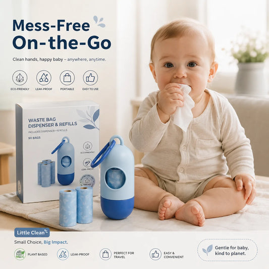 Wrap & Go™ Portable Baby Hygiene  Kit - ( 1 Capsule + 6 Rolls )