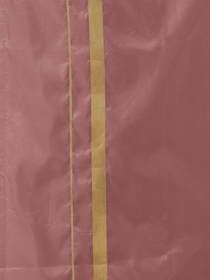 Boys Art silk Shirt & Dhoti Set Copper Tone